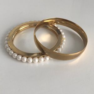 Fallon Jewelry Set of 2 bangles - Pearl